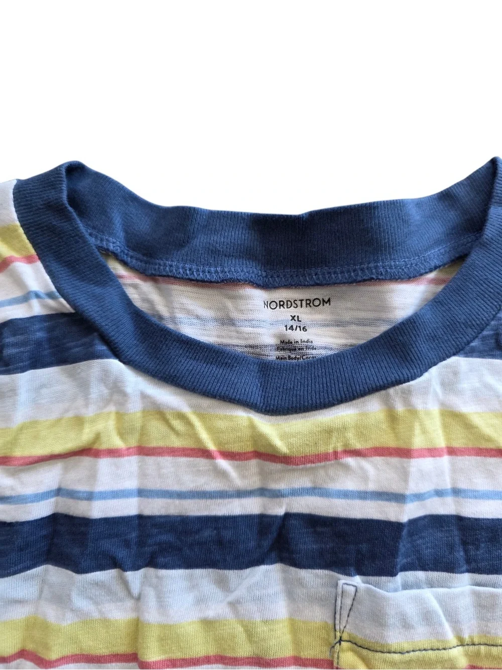 Nordstrom Blue Striped Summer T-shirt Dress Girls XL